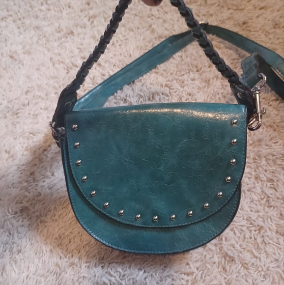 Mini Green Saddle Crossbody Purse - Picture 7 of 7